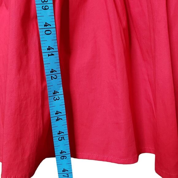 eShakti Wayward Fancie Ruffle Flounce Hem Poplin Dress Watermelon Size 3X - 24W - Picture 9 of 16